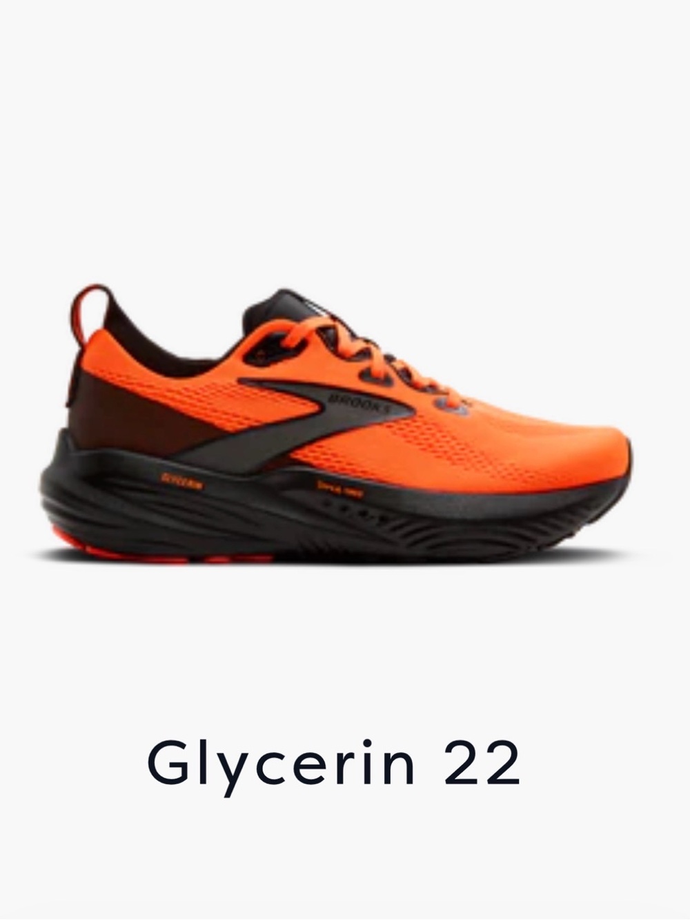 Brooks Glycerin 22 Women’s Running Shoe - Bright Orange/Black